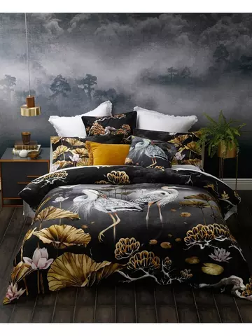 Mm Linen Duvet Covers Bedding, Mm Linen Fiori 3 Piece Queen Duvet Cover Set In Black