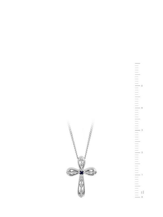 back image of love-gem-arrosa-sterling-silver-15mm-created-sapphire-and-diamond-cross-pendant-necklace