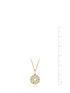  image of love-gold-9ct-yellow-gold-mixed-cut-cubic-zirconia-round-pendant-necklace