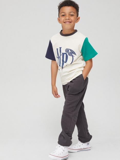harry-potter-boys-harry-potter-2-piece-logo-t-shirt-and-jogger-set-ecru