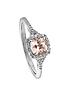  image of love-gem-9ct-white-gold-5mm-cushion-cut-morganite-and-014ct-diamond-ring