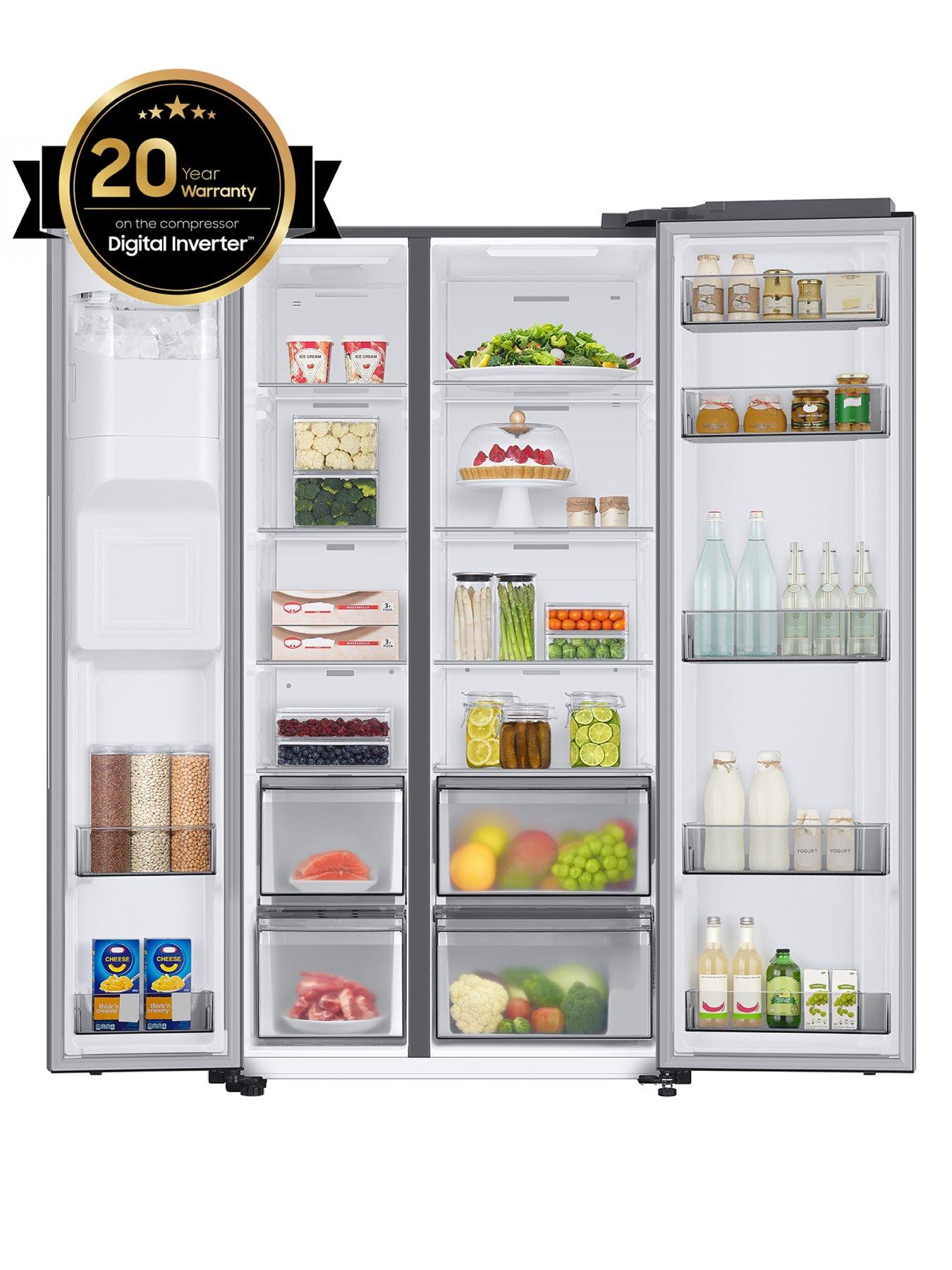 Samsung graphite deals american fridge freezer