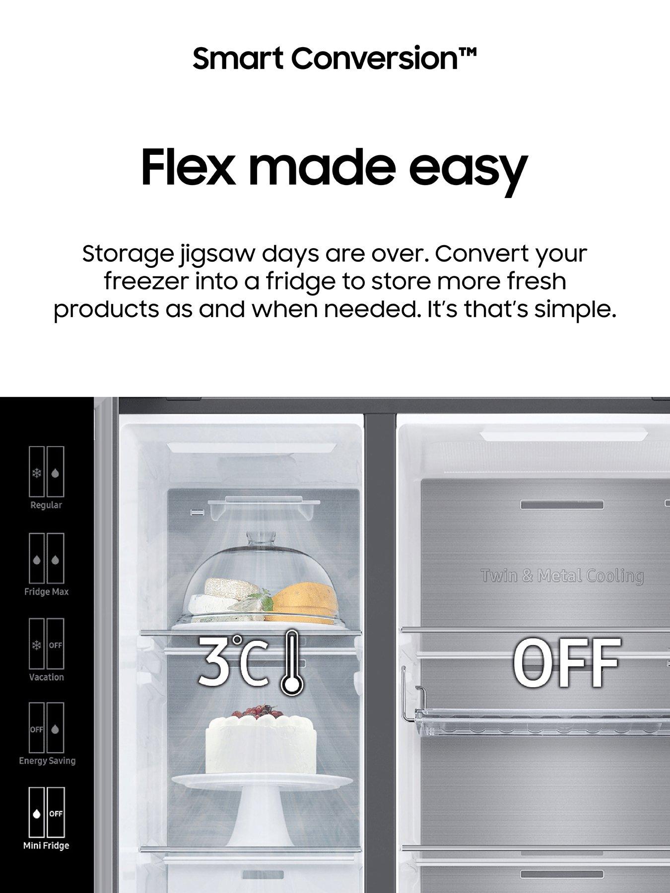  image of samsung-series-7-rs68a8820s9eu-american-style-fridge-freezer-with-spacemaxtrade-technology-f-rated-matte-stainless