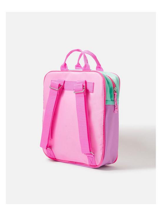 back image of accessorize-girls-colourblock-backpack-multi