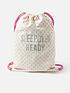  image of accessorize-girls-sleepover-ready-drawstring-bag-pink