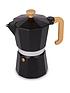  image of la-cafetiere-6-cup-espresso-maker-with-wooden-handle