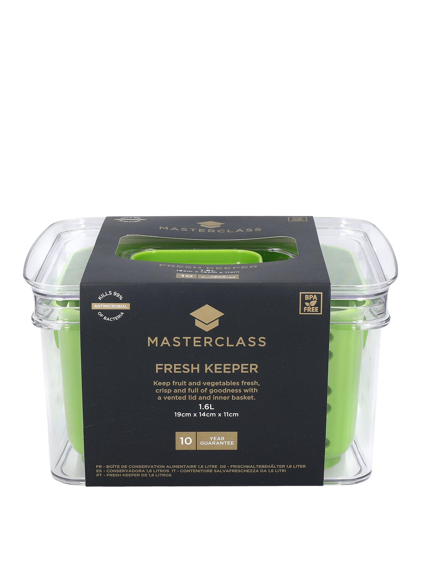 MasterClass Airtight Small Glass Food Storage Jar with Brass Lid