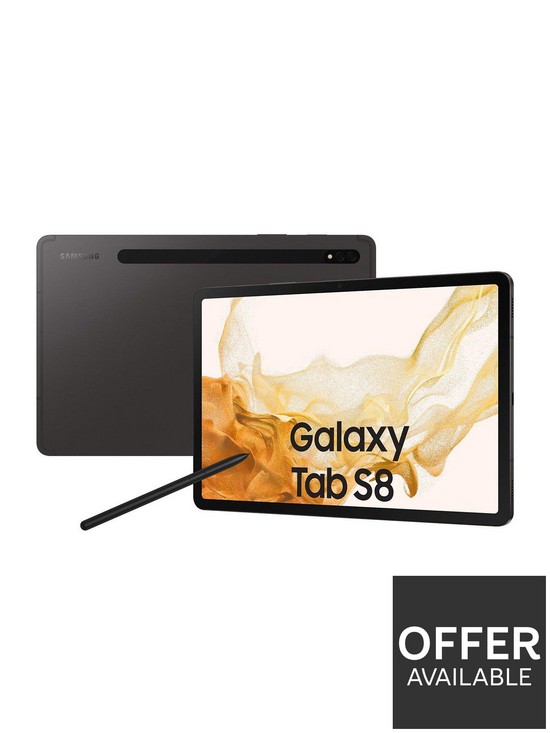 front image of samsung-galaxy-tab-s8-11in-wi-fi-tablet-128gb