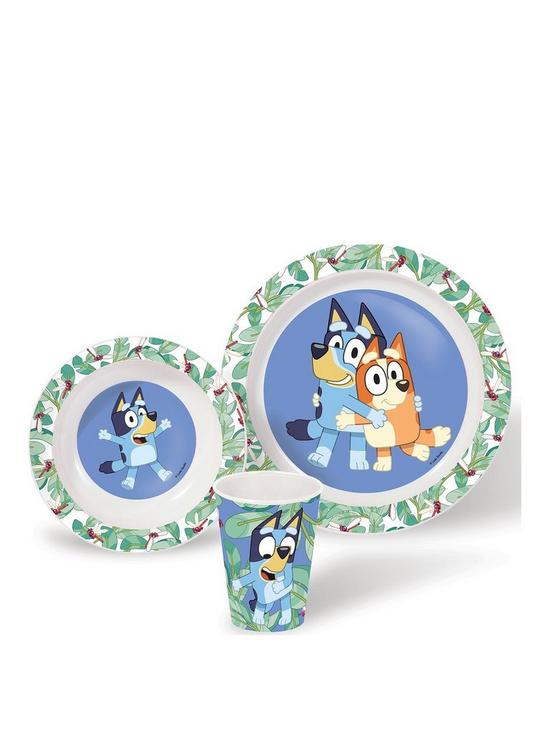 front image of bluey-micro-dinner-set