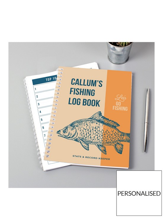 front image of the-personalised-memento-company-personalised-a5-fishing-log-book