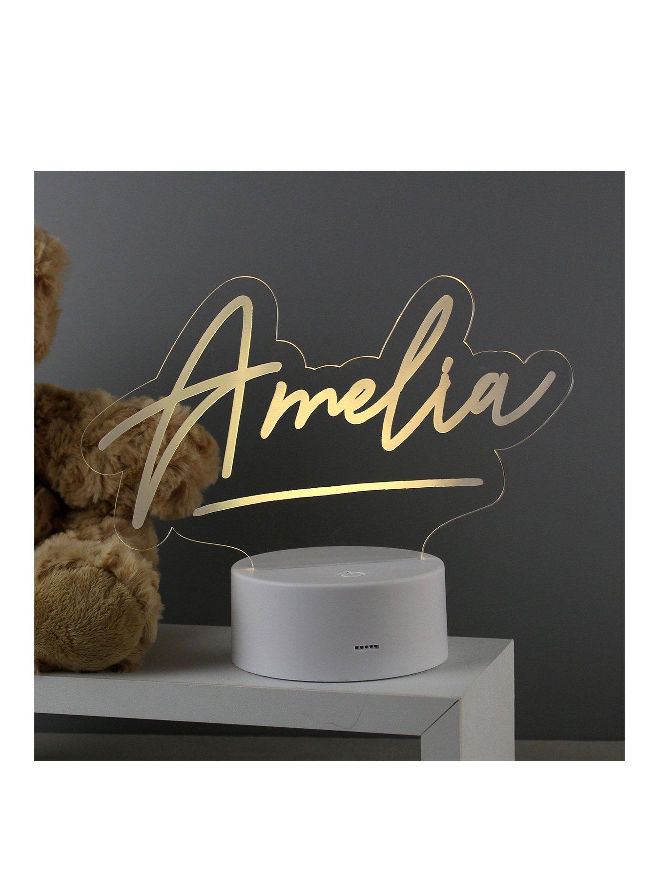 The Personalised Memento Company Personalised Free Text LED Colour Changing Desk Night Light