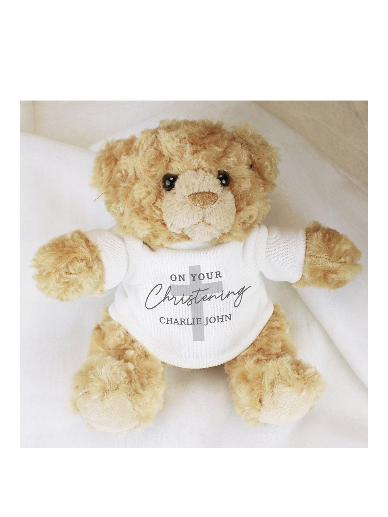 Personalised best sale christening teddy