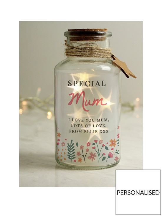 front image of the-personalised-memento-company-personalised-special-mum-light-up-jar