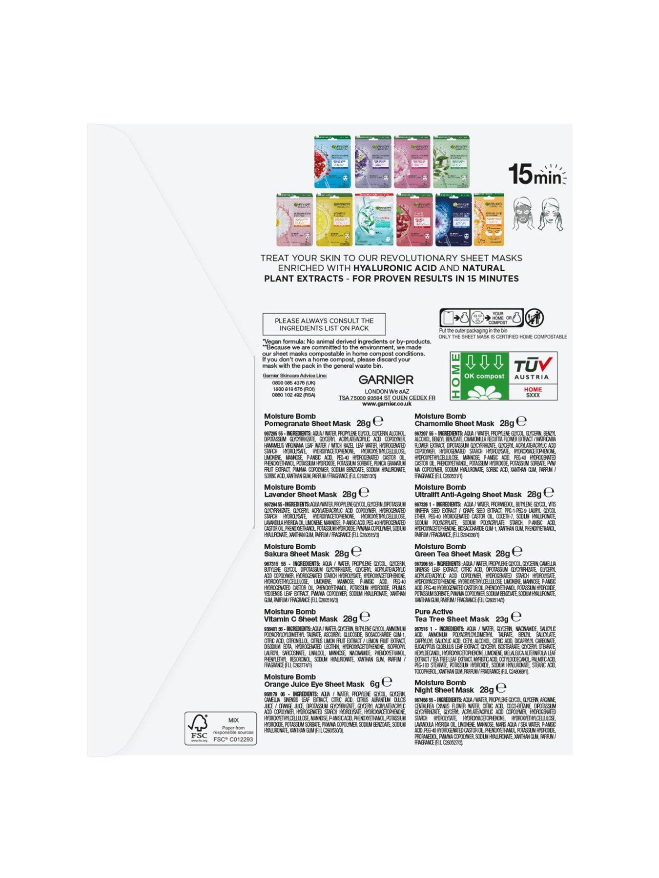  image of garnier-skinactive-sheet-masks-complete-collection-set-of-10-face-amp-eye-masks