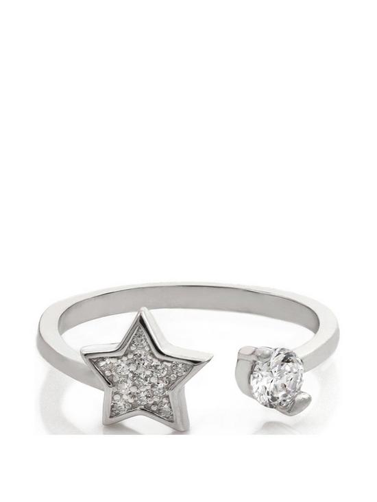 front image of say-it-with-diamonds-star-of-luck-adjustable-sterling-silvernbspladies-ring