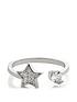  image of say-it-with-diamonds-star-of-luck-adjustable-sterling-silvernbspladies-ring