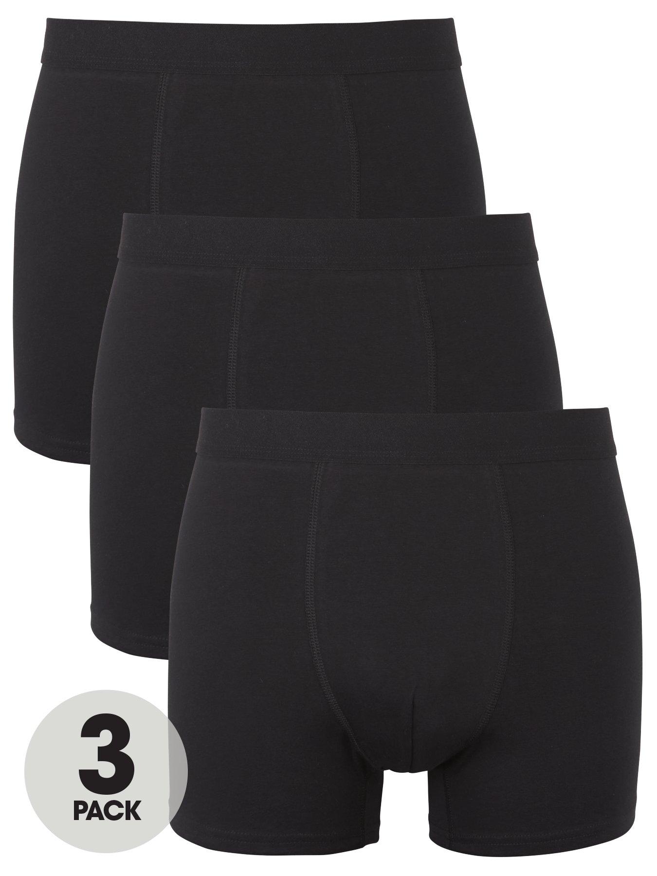 Image 1 of 2 of The Very Collection 3 Pack Cotton Rich Trunks - Black