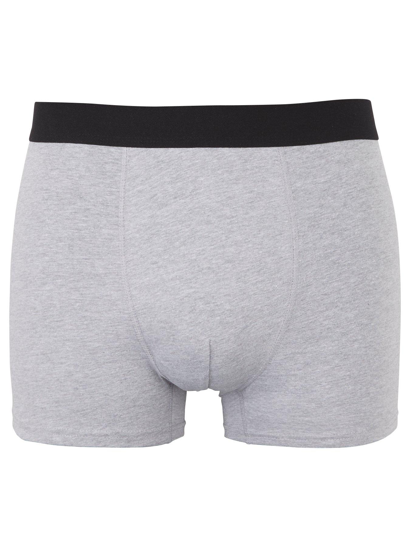 Image 2 of 2 of The Very Collection Mens 3 Pack Cotton-Rich Stretch Trunks - White/Grey/Black