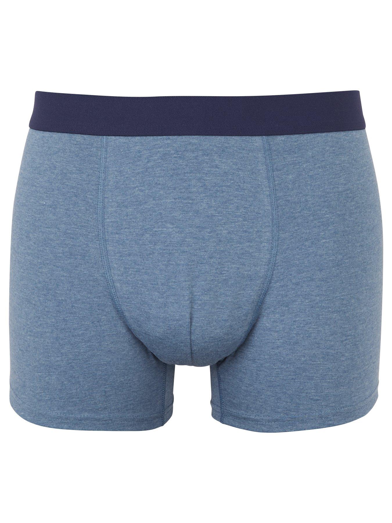 Image 2 of 2 of The Very Collection Mens 3 Pack Cotton-Rich Stretch Trunks - White/Blue/Navy