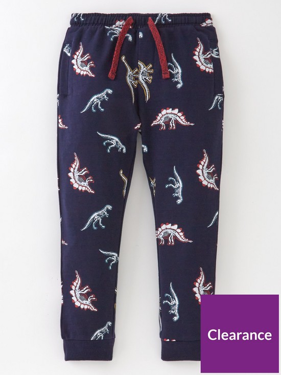 front image of mini-v-by-very-boys-dino-print-essentials-jogger-multi