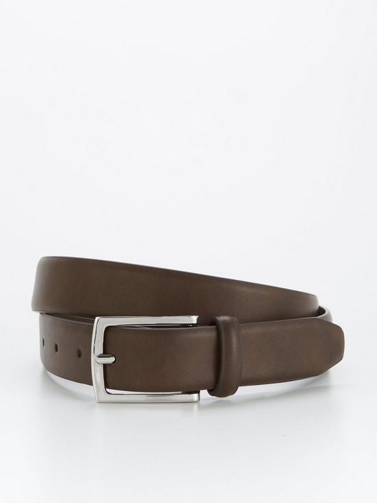 front image of very-man-smart-leather-belt-brown