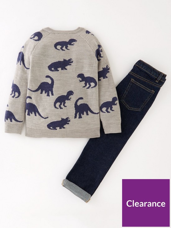 back image of mini-v-by-very-boys-knitted-dino-jumper-and-jean-set-multinbsp