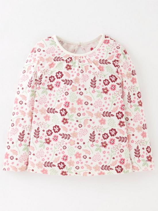 back image of v-by-very-girls-5-pack-long-sleeve-floral-woodland-t-shirts-multi