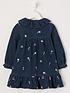  image of mini-v-by-very-girls-frill-collar-embroidered-long-sleeve-cord-dress-navy