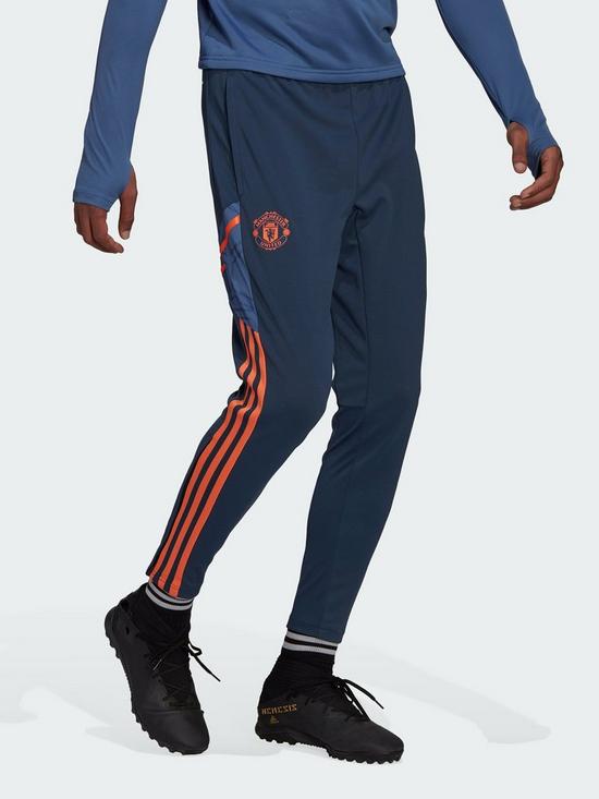 front image of adidas-mens-manchester-united-2223-training-pant-navy