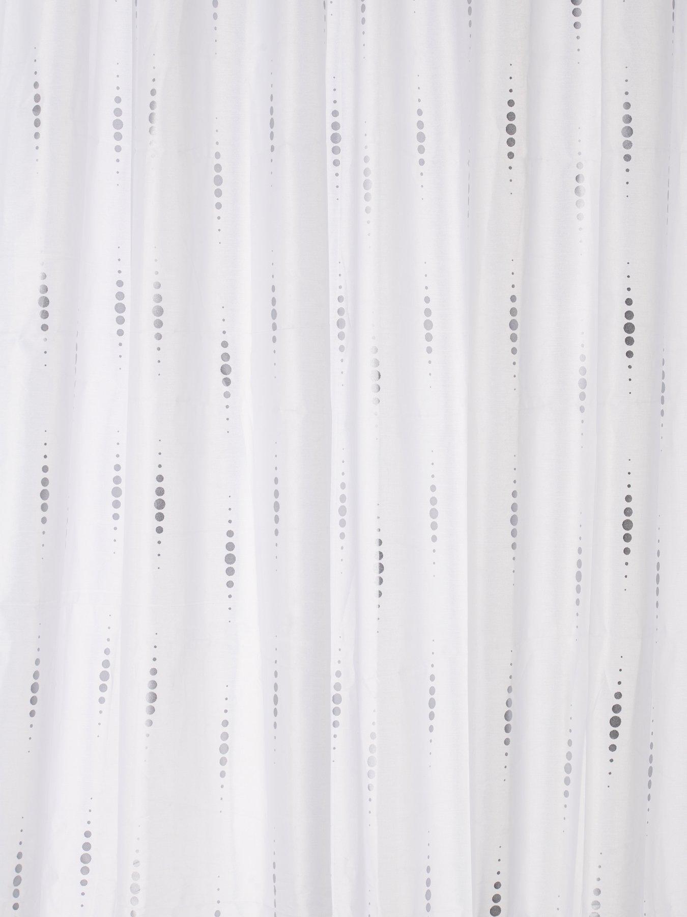 Image 3 of 5 of Croydex Silver Dotty Shower Curtain