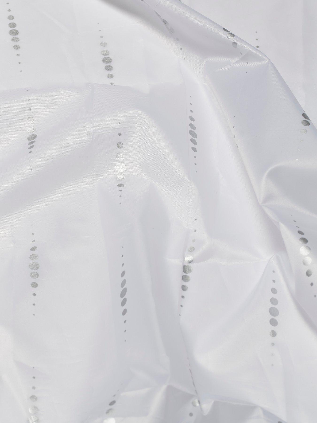Image 4 of 5 of Croydex Silver Dotty Shower Curtain
