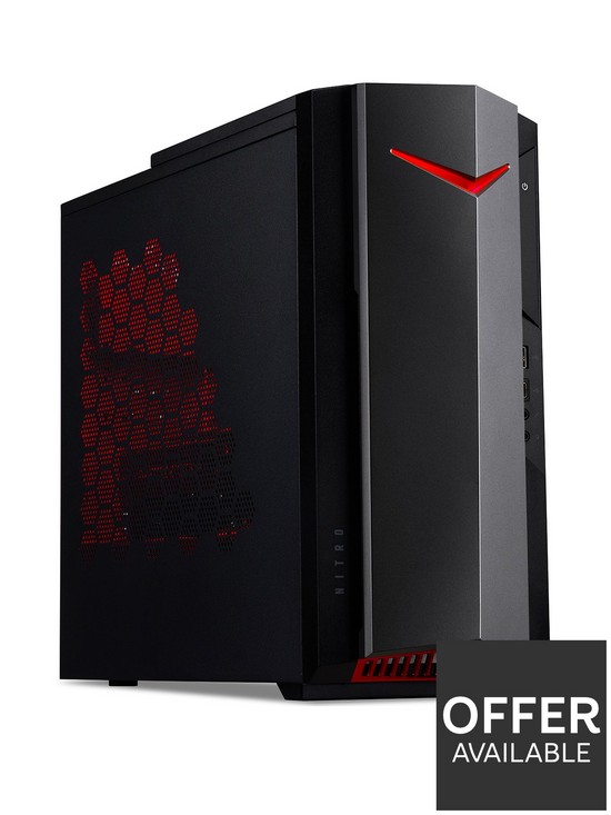front image of acer-nitro-n50-640-gaming-pc-intel-core-i7-rtx-306016gb-ram-256gb-ssd-amp-1tb-hdd-with-optional-microsoft-365-family-12-months
