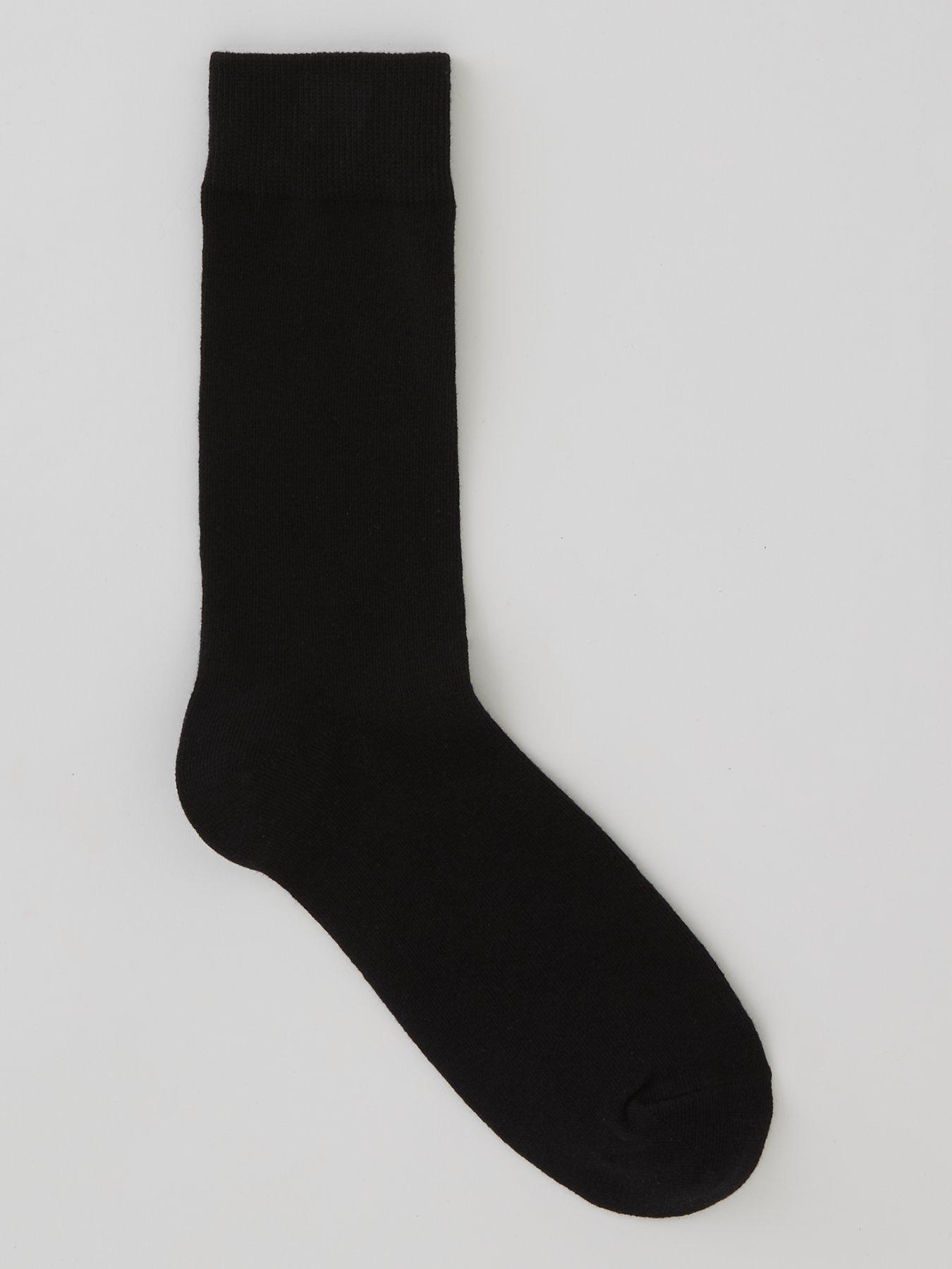 Everyday 7 Pack Plain Black Socks - Black | littlewoods.com