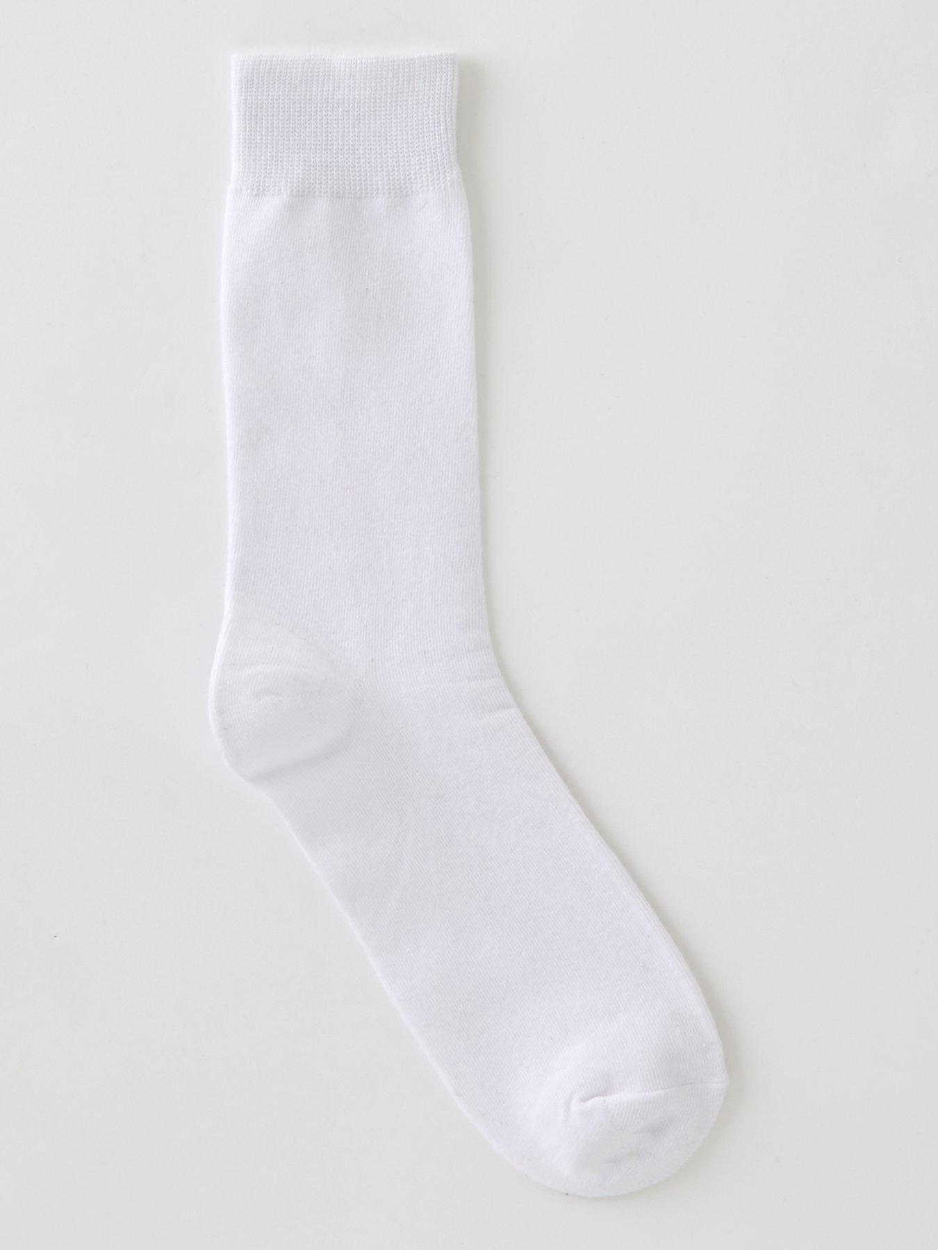 Image 2 of 3 of The Very Collection 5 Pack Cotton Rich Plain Socks - White/Black/Charcoal/Grey Marl/Navy