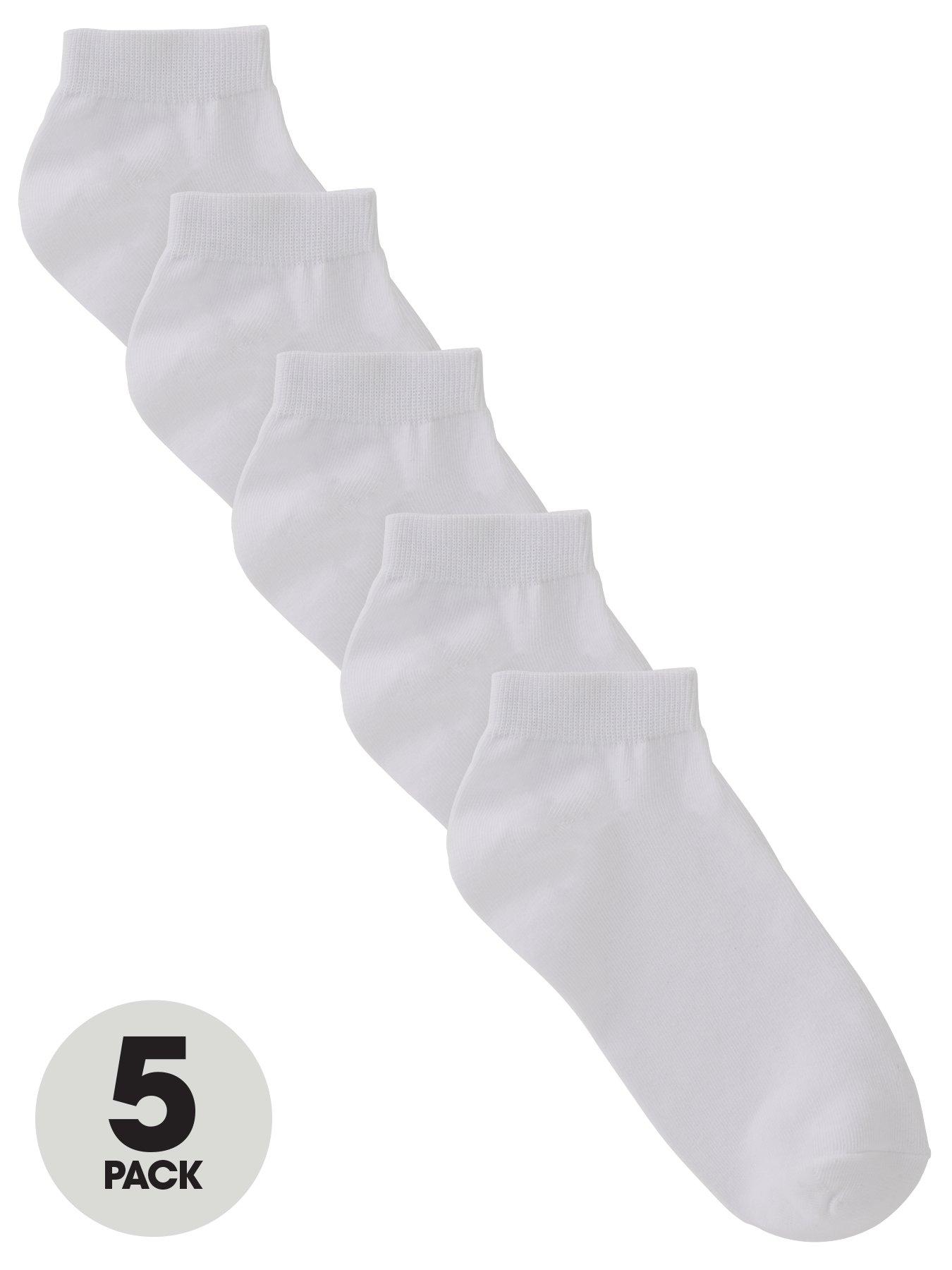 the-very-collection-5-pack-cotton-rich-white-trainer-sock-white