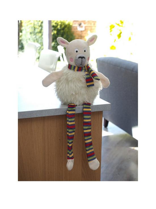 front image of zoon-crinkle-squeak-llama-playpal