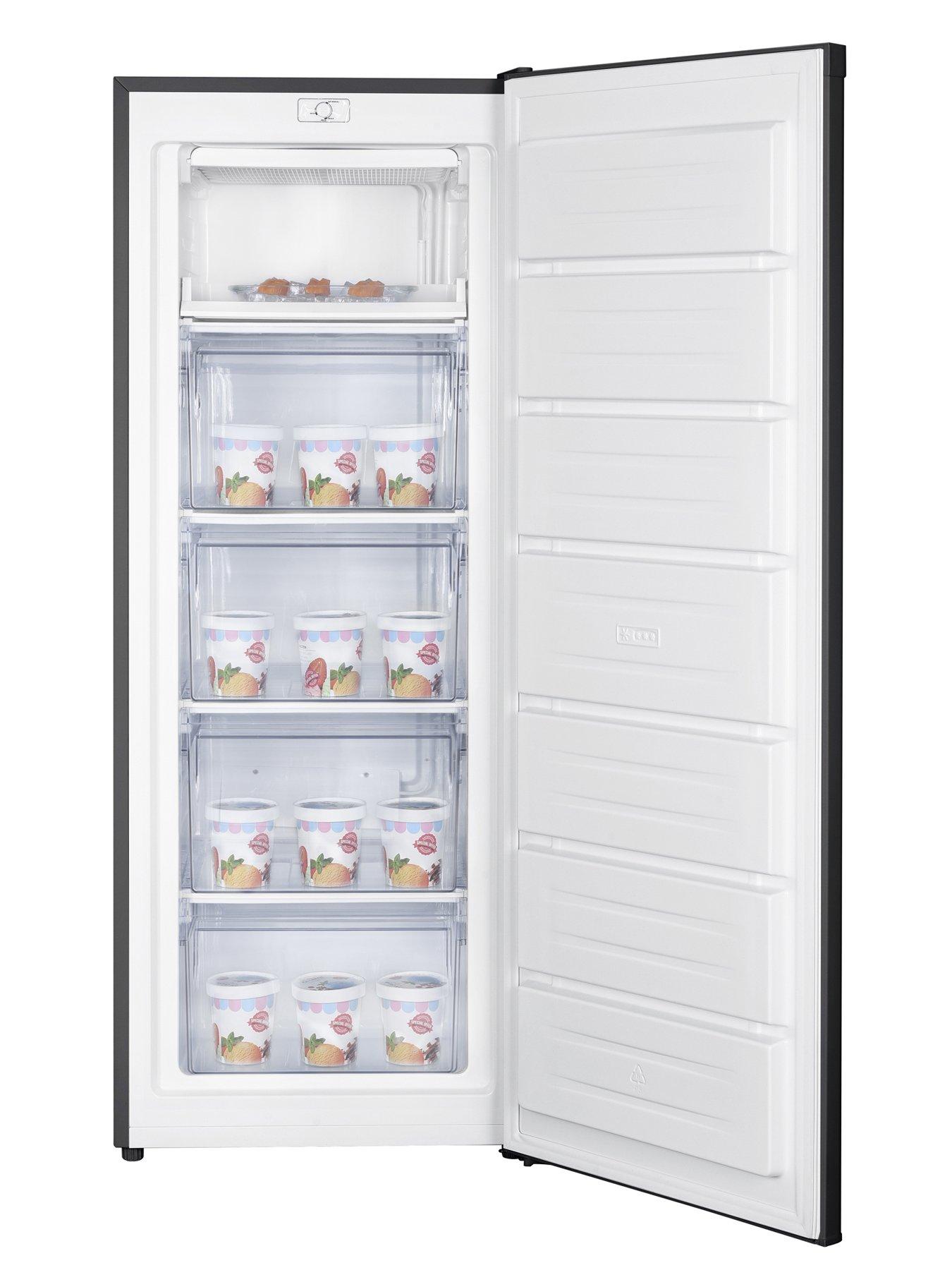  image of swan-sr15670b-143cm-tall-55cm-wide-upright-freezer-black-f-rated