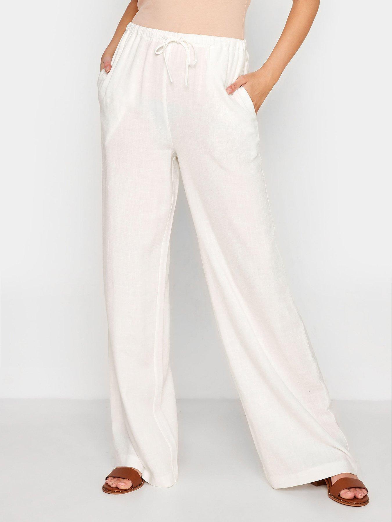 braun linen white pants