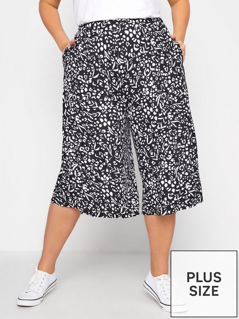 yours-clothing-animal-mix-jersey-culotte
