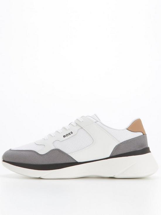 front image of boss-dean-runner-trainers-white