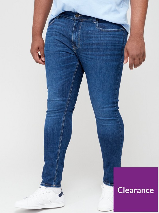 front image of tommy-jeans-big-amp-tall-scanton-slim-fit-jeans-dark-denim