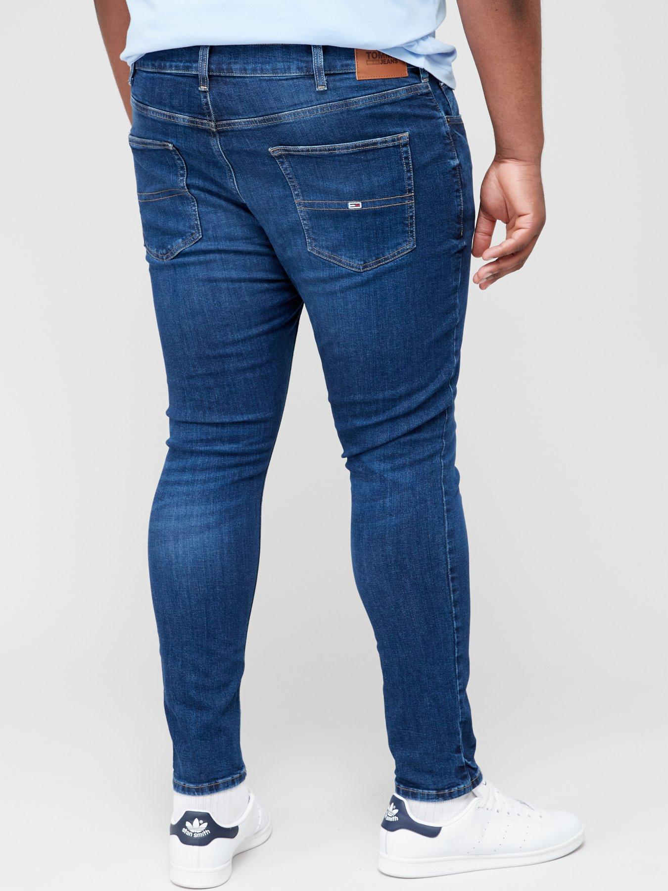 stillFront image of tommy-jeans-big-amp-tall-scanton-slim-fit-jeans-dark-denim