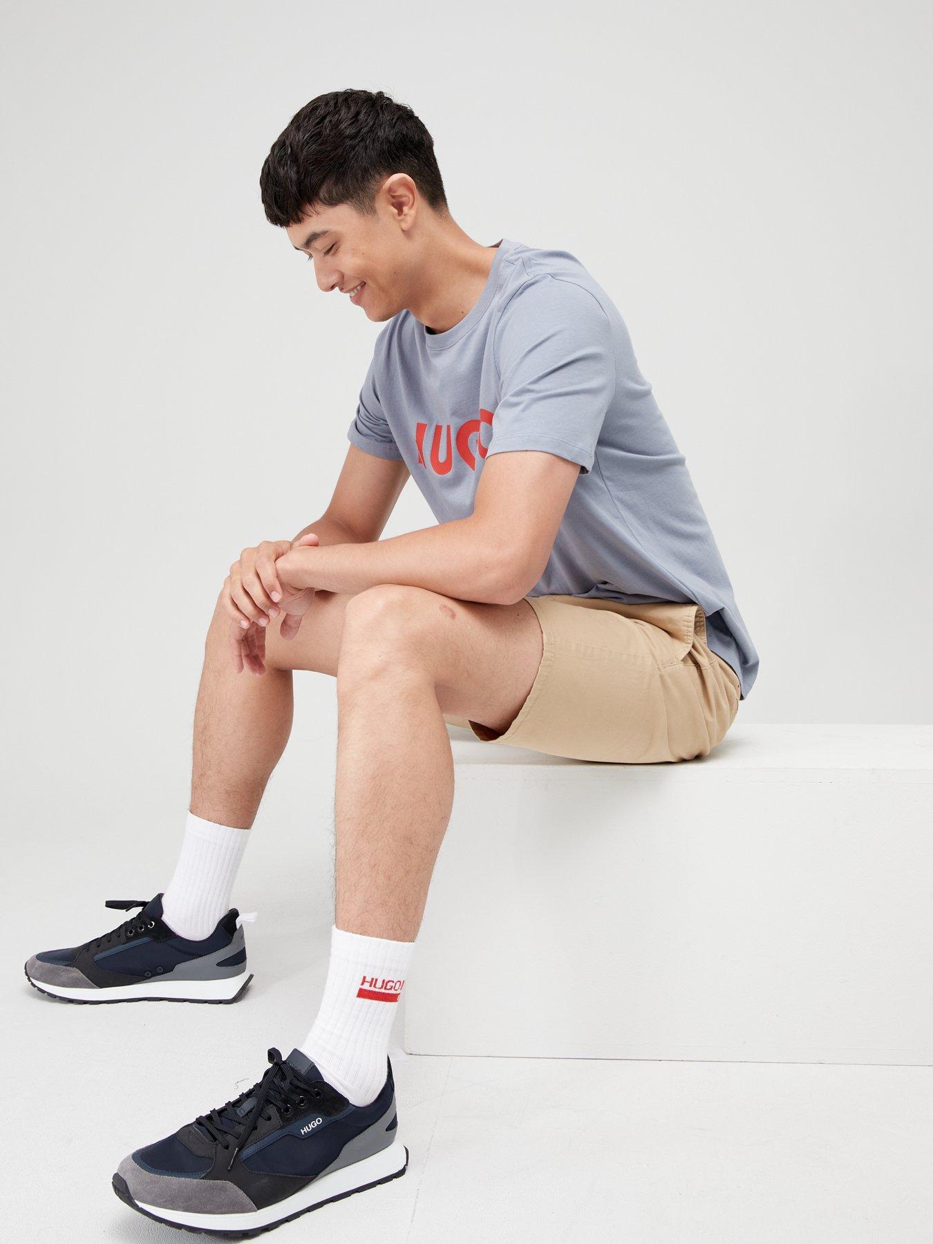  image of hugo-david-jersey-shorts-medium-beige