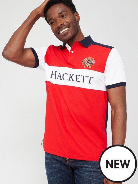 hackett-crest-panel-polo-shirt