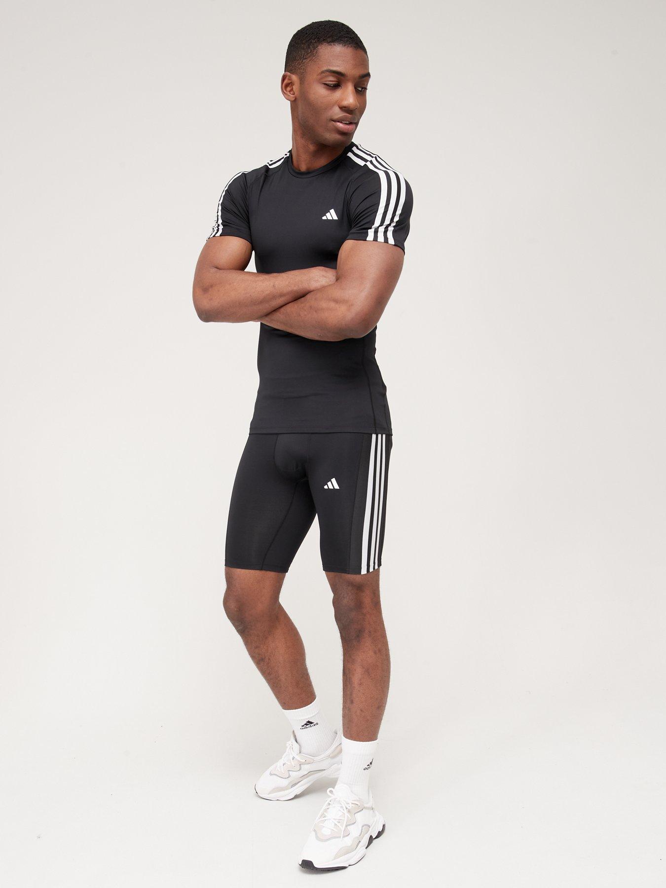 adidas Performance Techfit 3-stripes Training Short Leggings - Black
