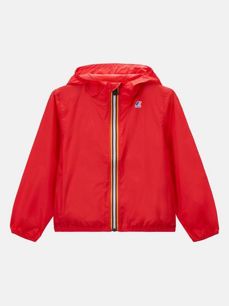 k-way-kid-claude-hooded-jacket-red