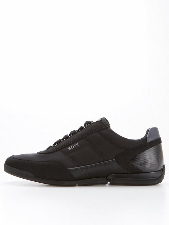 front image of boss-saturn-low-profile-trainers-black