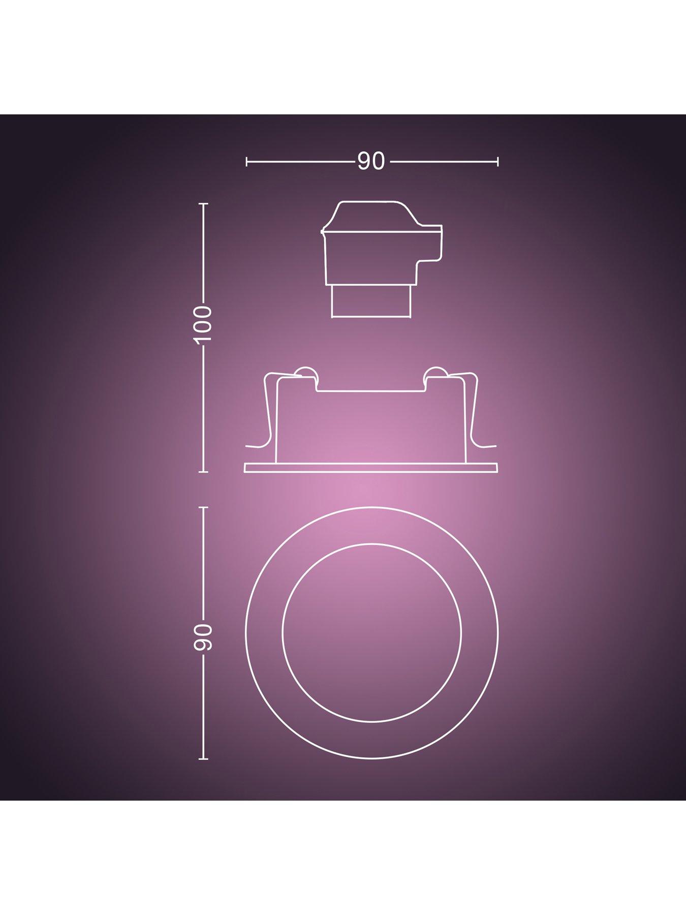  image of philips-hue-centura-hue-recessed-r-aluminium-3x57w
