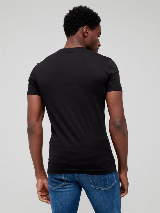 stillFront image of calvin-klein-jeans-small-monogram-logo-t-shirt-black