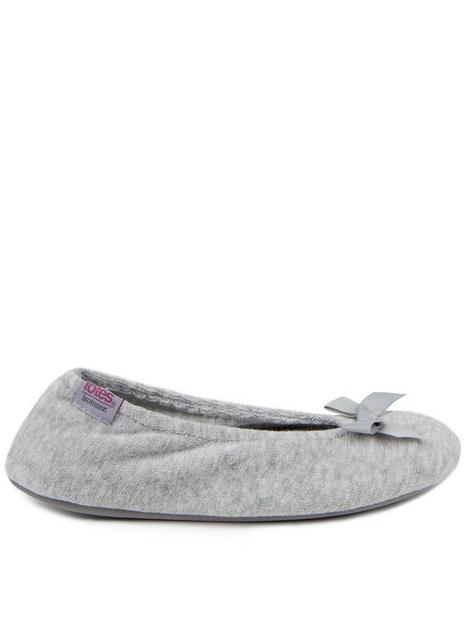 totes-terry-ballet-with-pillowstep-grey